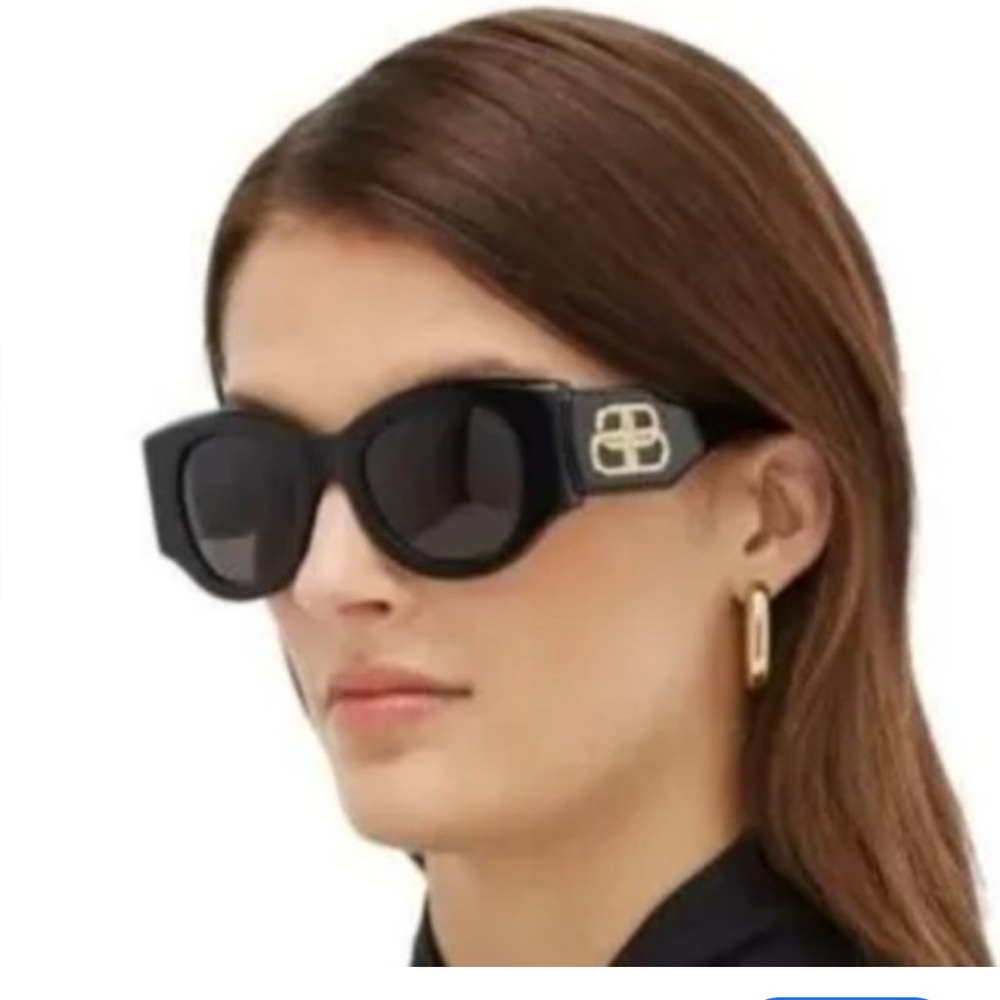 Bottega Black Sunglasses with Gold Accent new